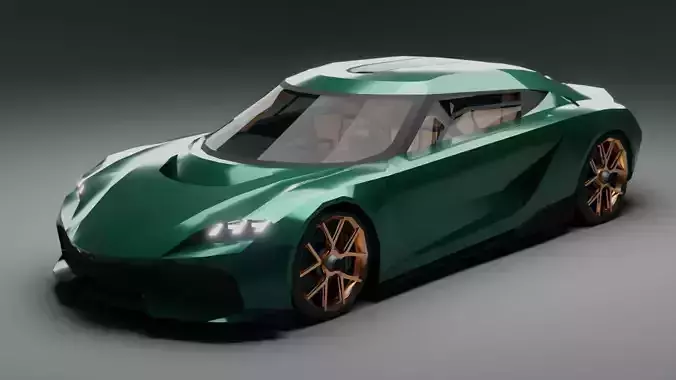 Koenigsegg Gemera Lowpoly 3D Model