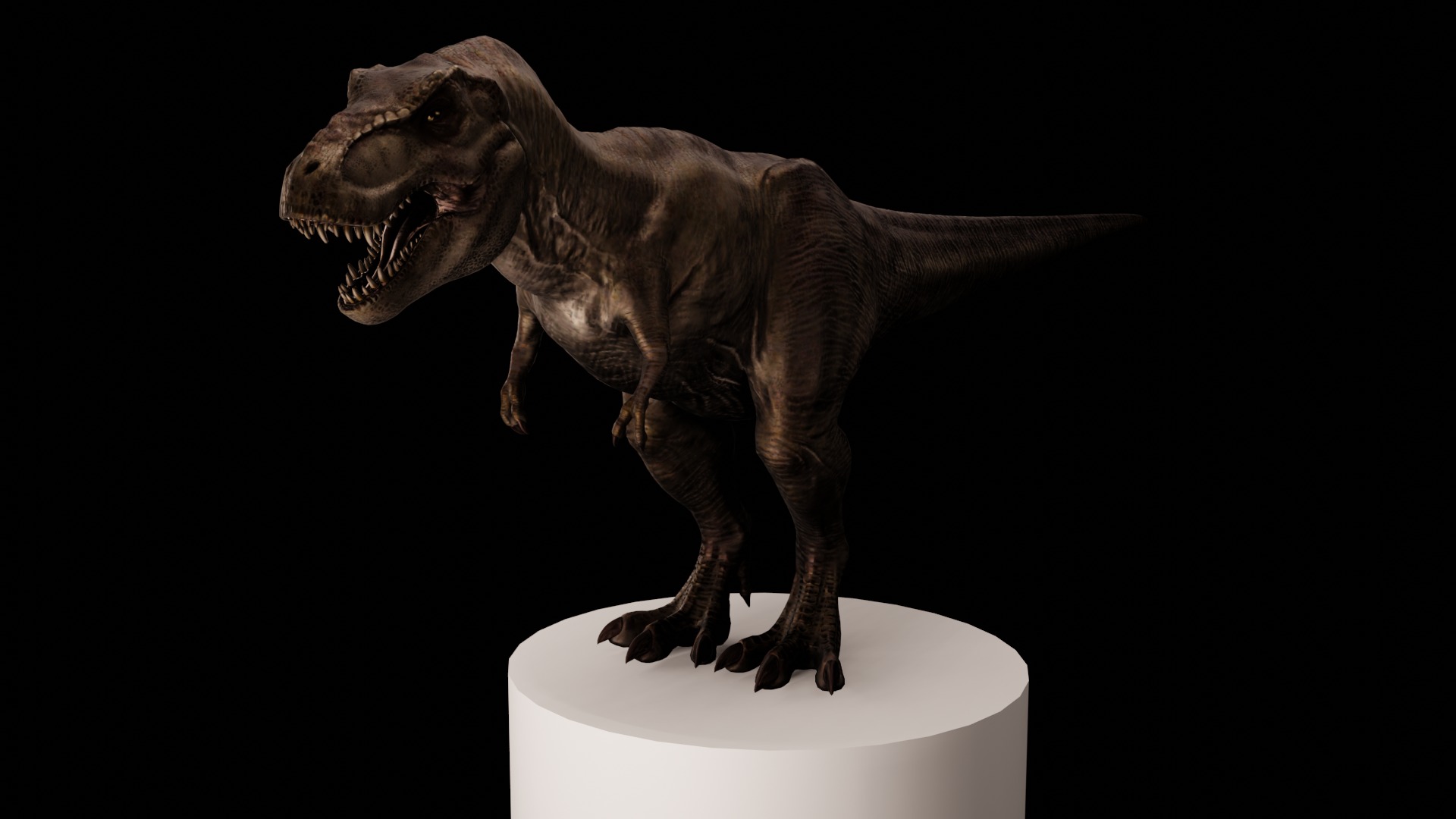 Rigged Tyrannosaurus Rex 3D Model 3D model_3