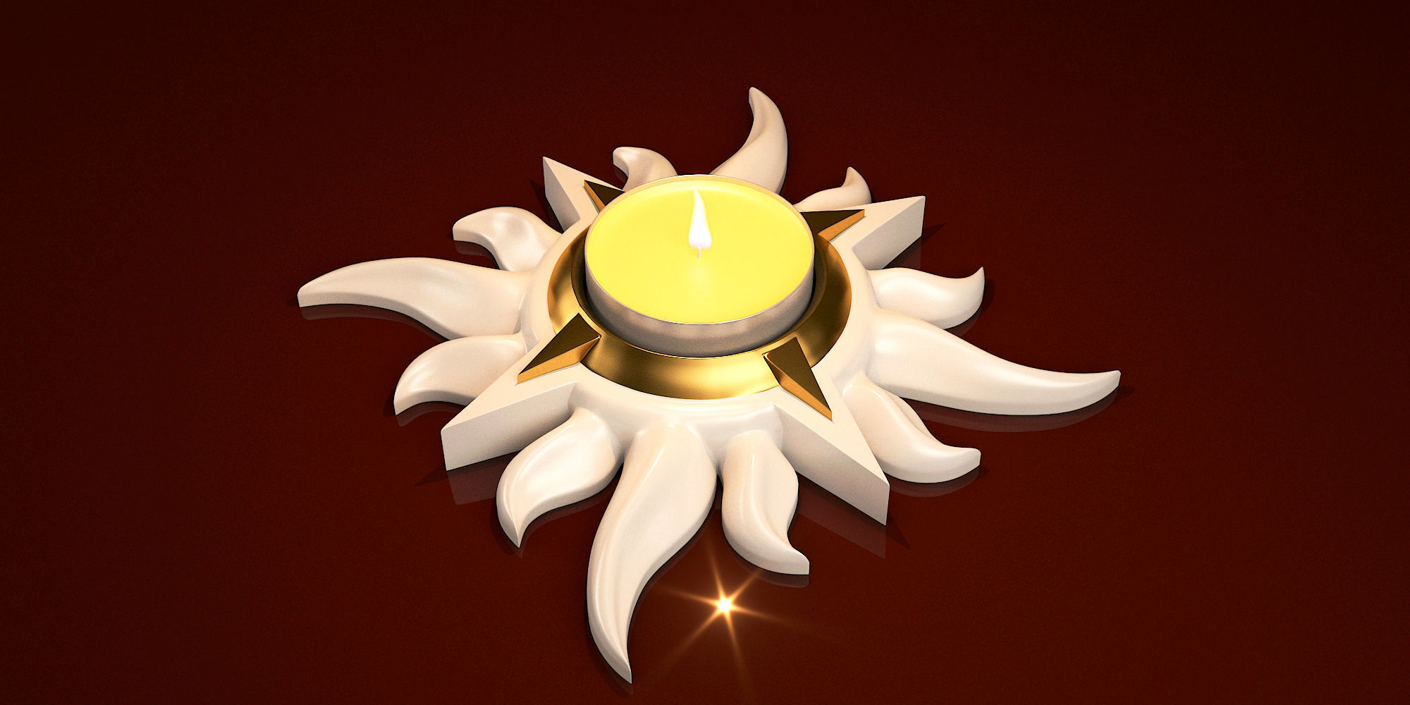 StarLight Tealight Holder Decor 3D print model_2