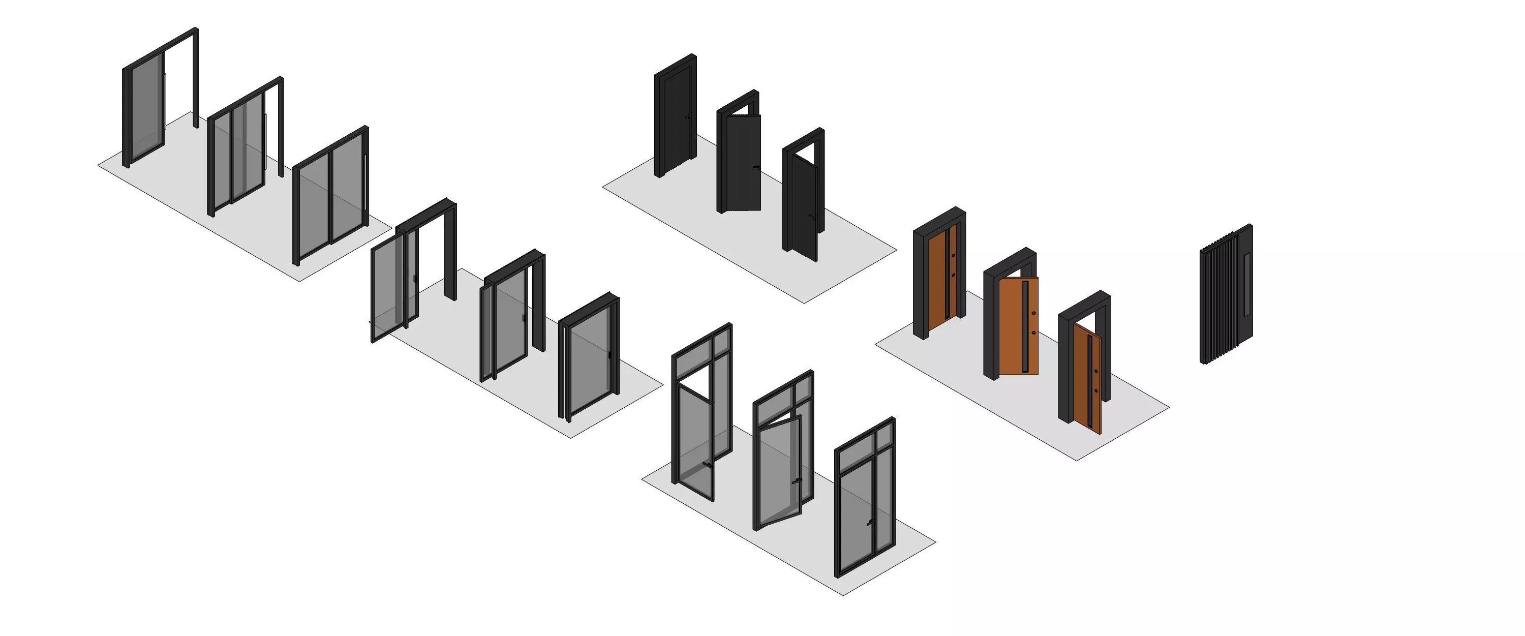 Door Collection A Low-poly 3D model_0
