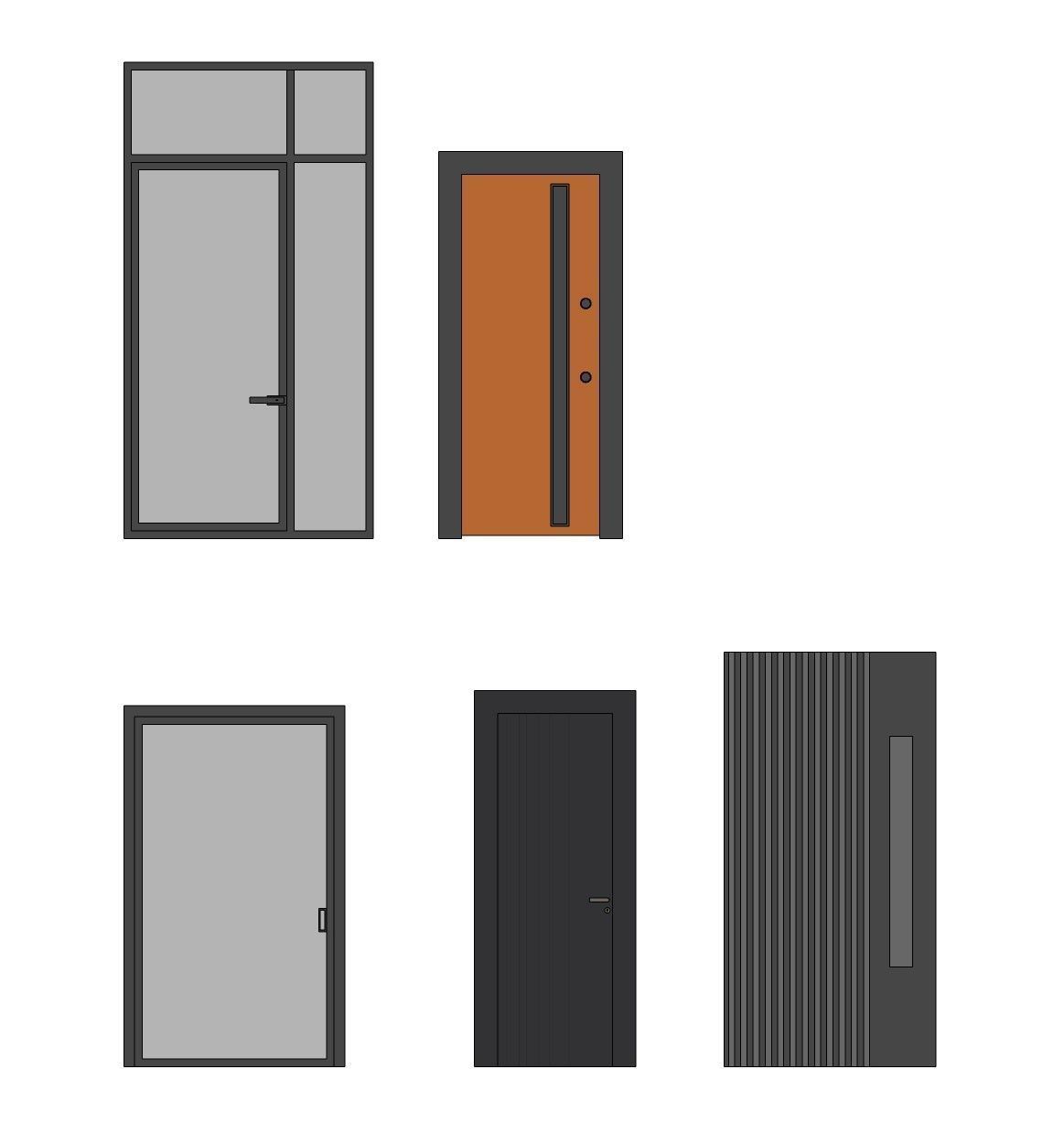 Door Collection A Low-poly 3D model_1