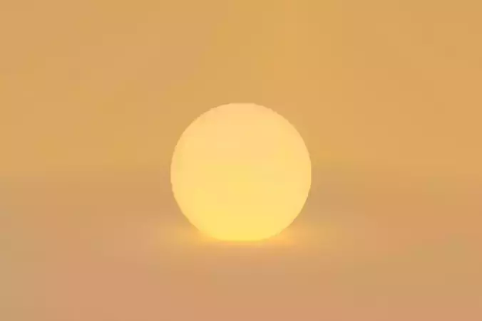 Orange light ball lamp