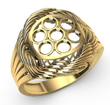 Gold Rings 3D print model_1