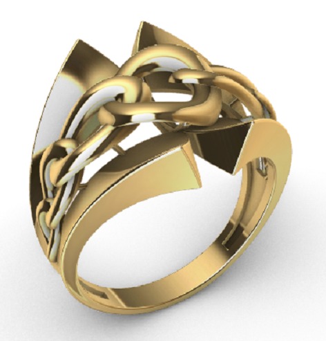 Gold Rings 3D print model_7