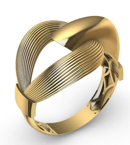 Gold Rings 3D print model_26