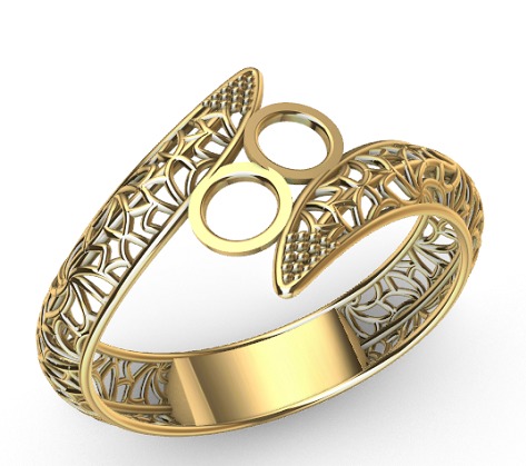Gold Rings 3D print model_2