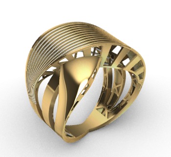 Gold Rings 3D print model_25