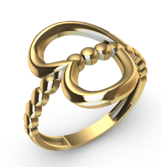 Gold Rings 3D print model_3