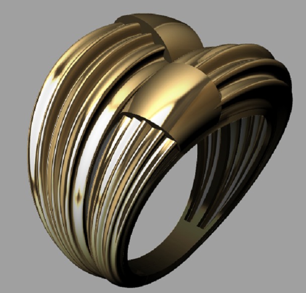 Gold Rings 3D print model_12
