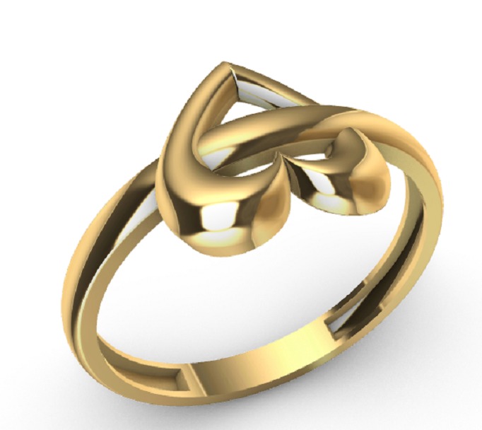 Gold Rings 3D print model_4