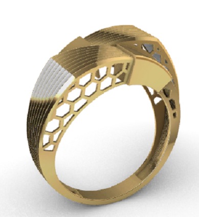 Gold Rings 3D print model_8