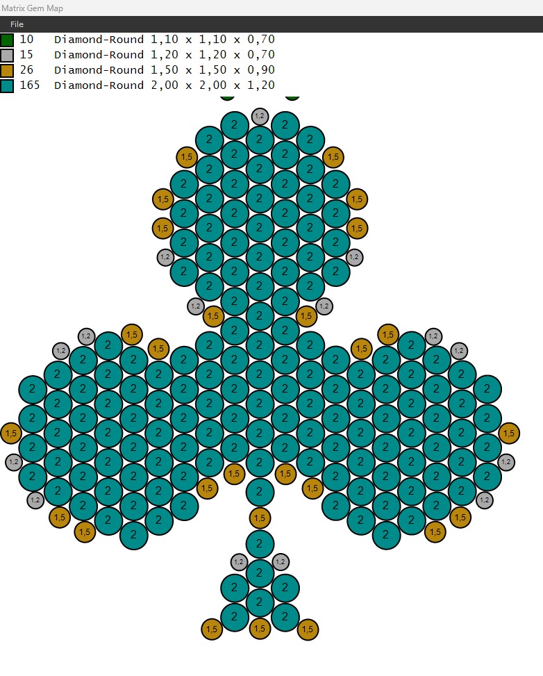 Model 1128 Playing Cards Clubs Iced Out Pendant Large 40mm 3D print model_10