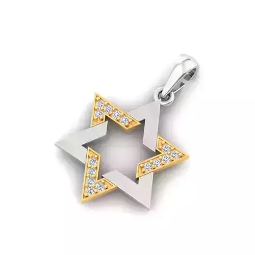 Star of David Pendant 3d Model 