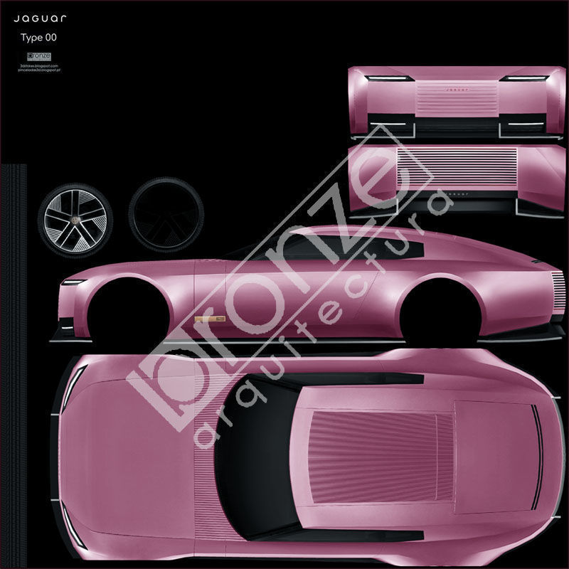 Jaguar Type 00 2024 Low-poly 3D model_25