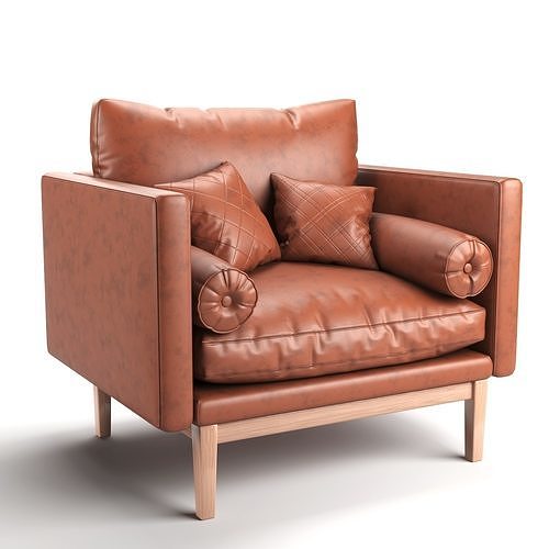 Versatile Comfort Armchair 3D model 3