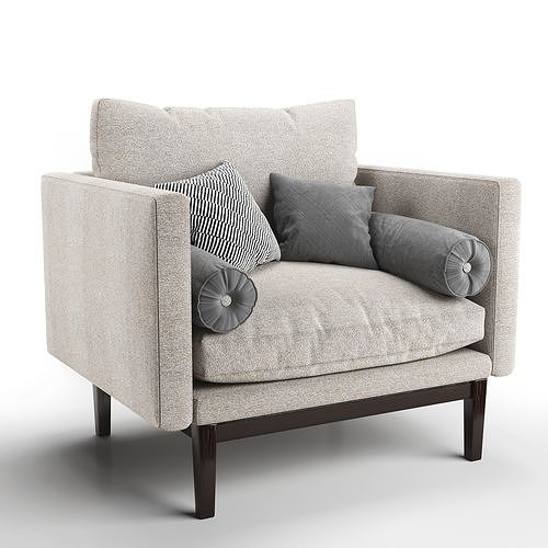 Versatile Comfort Armchair 3D model 4