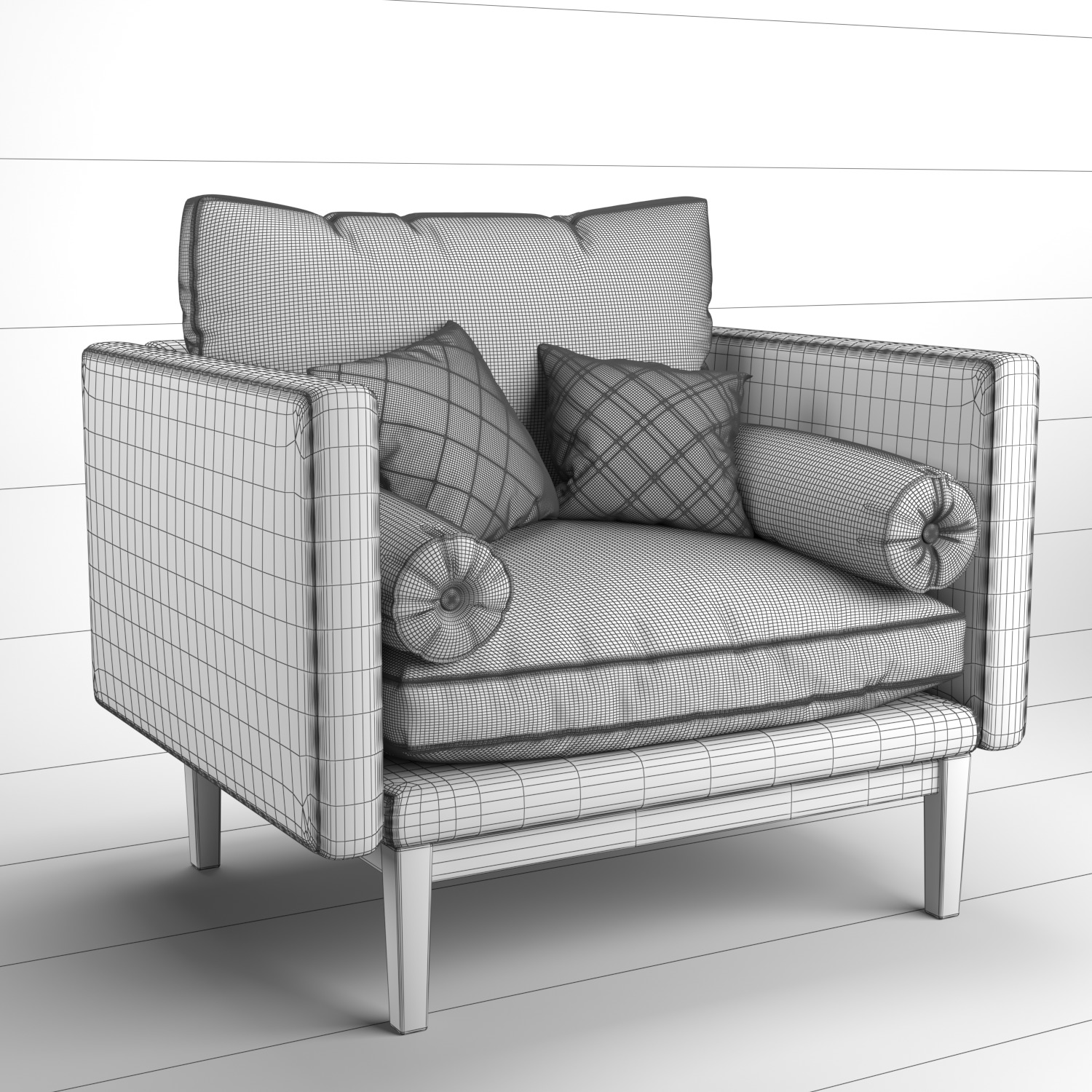 Versatile Comfort Armchair 3D model_4