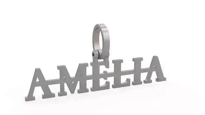 Model 1133 Amelia Name Pendant 3D print model