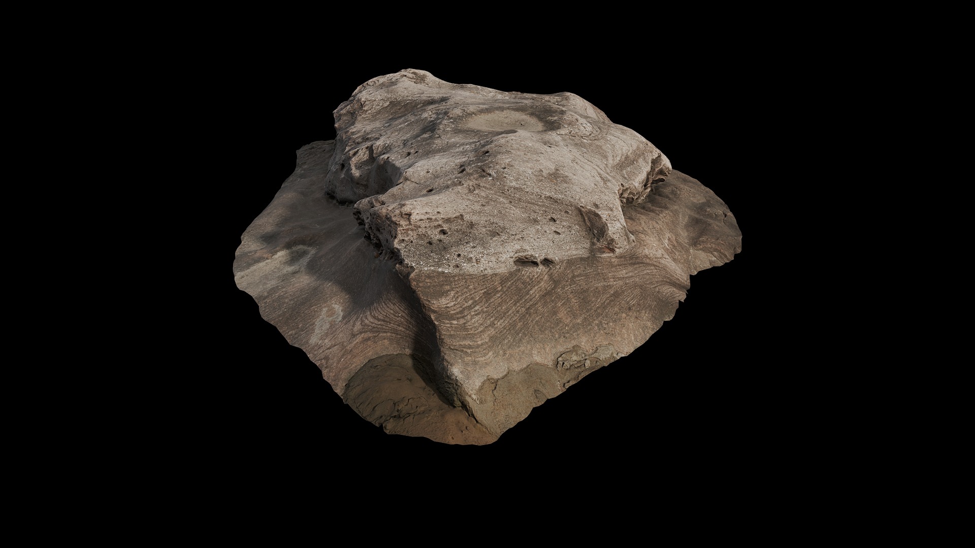 Anydrafts Riverway Rock 94 Low-poly 3D model_3