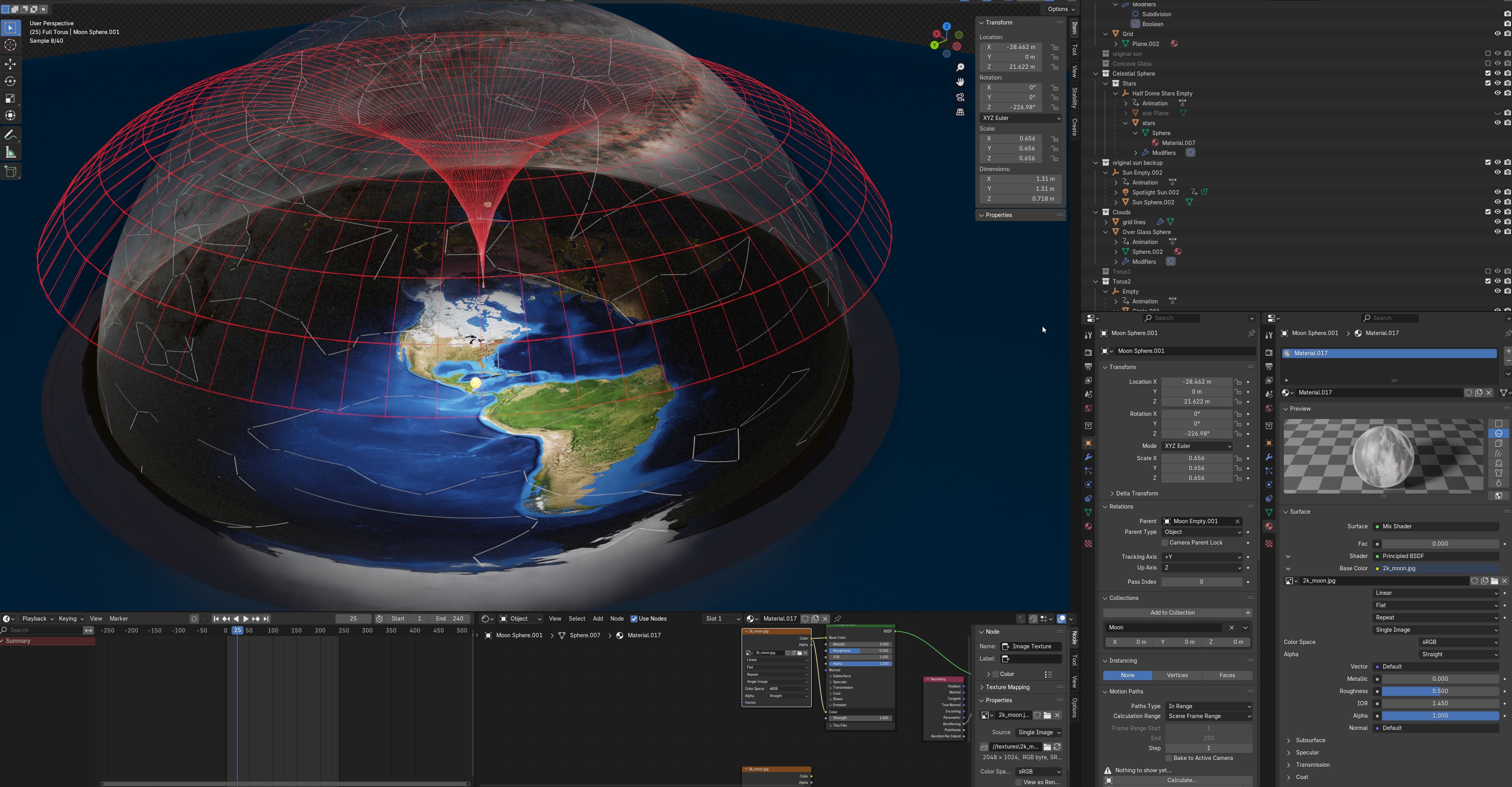 Multiple visual models of the Stationary Flat Earth 2025  Free 3D model_4