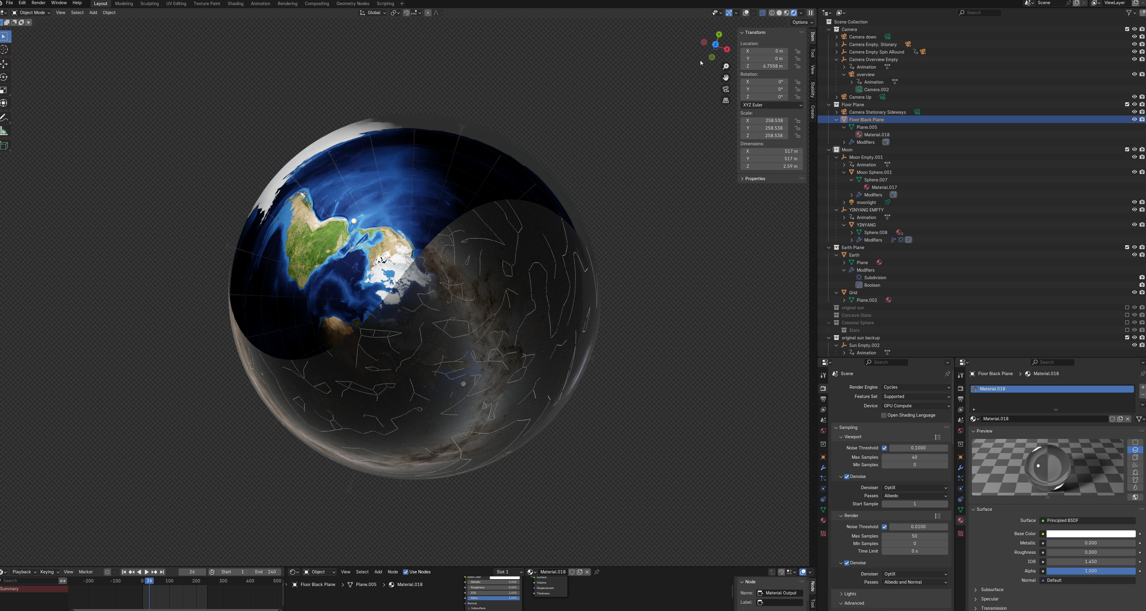 Multiple visual models of the Stationary Flat Earth 2025  Free 3D model_6