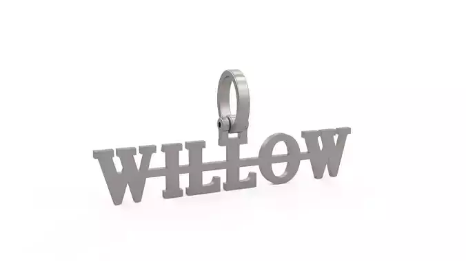 Model 1137 Willow Name Pendant 3D print model