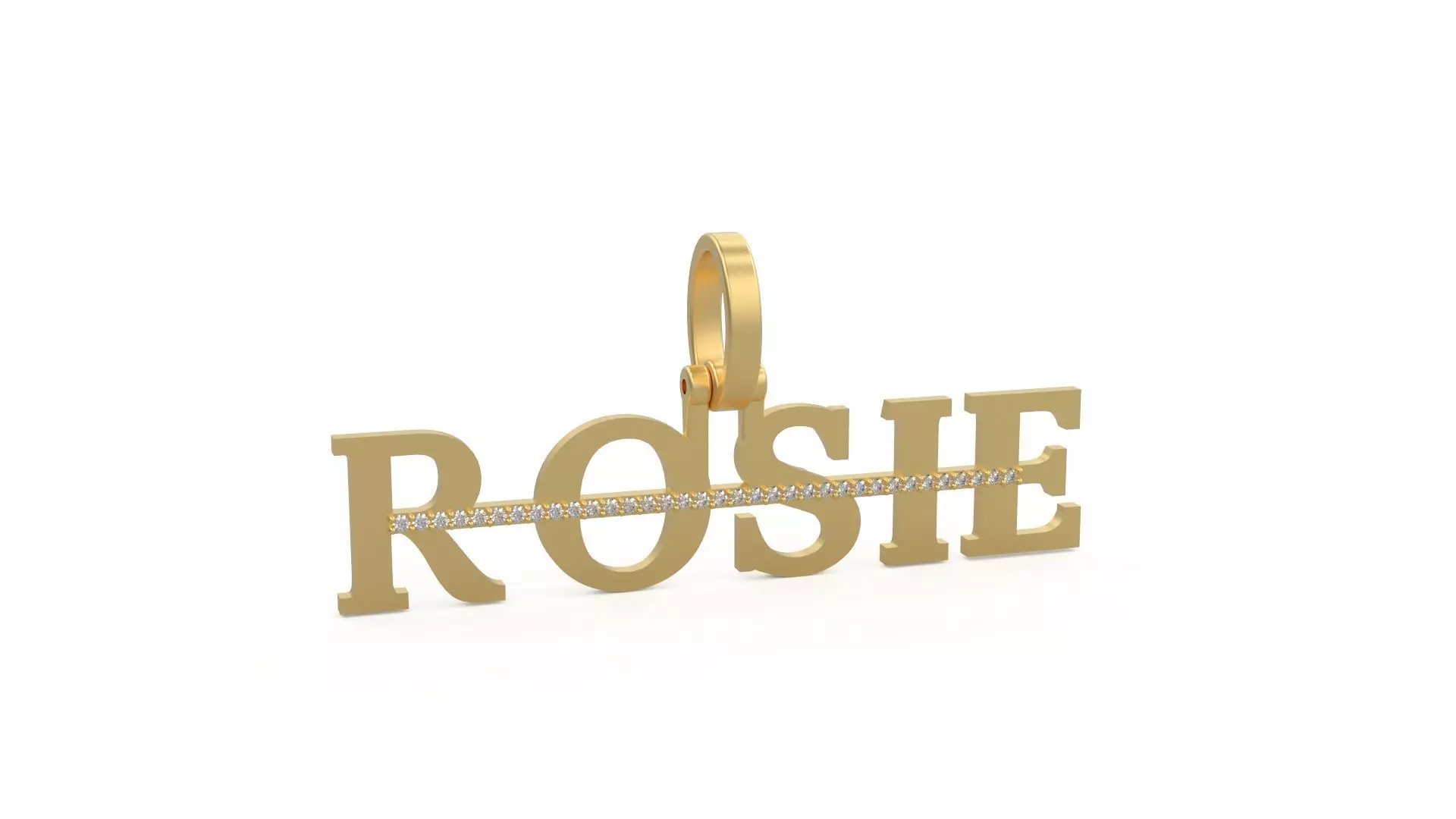 Model 1140 Rosie Name Pendant Stripe Diamond 3D print model