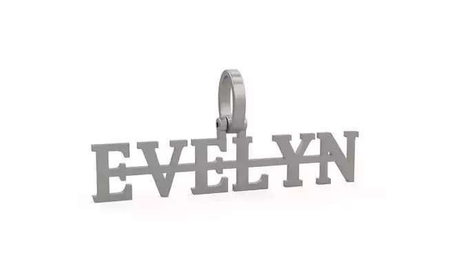 Model 1143 Evelyn Name Pendant