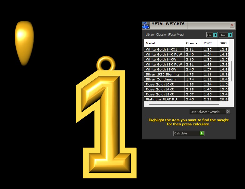 Model 1149 Number 1 Necklace Curved With Border 3D print model_9