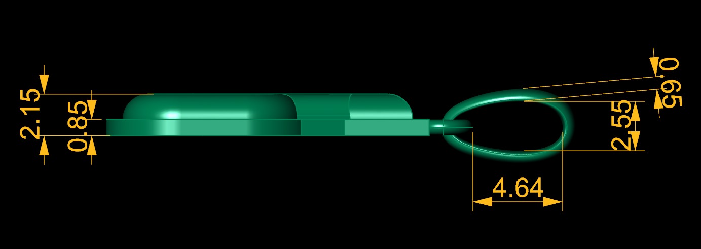 Model 1153 Number 3 Necklace Curved With Border 3D print model_12