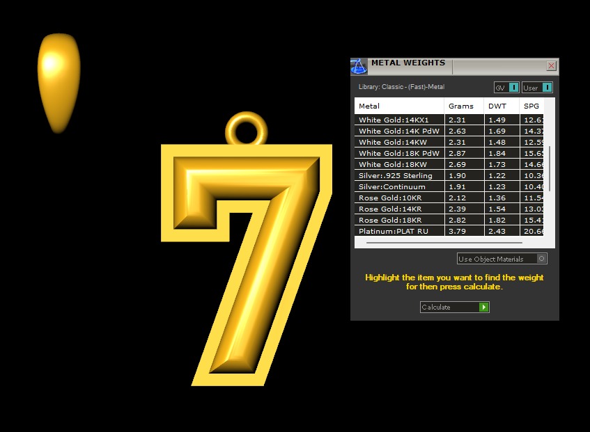 Model 1160 Number 7 Necklace Curved With Border 3D print model_10