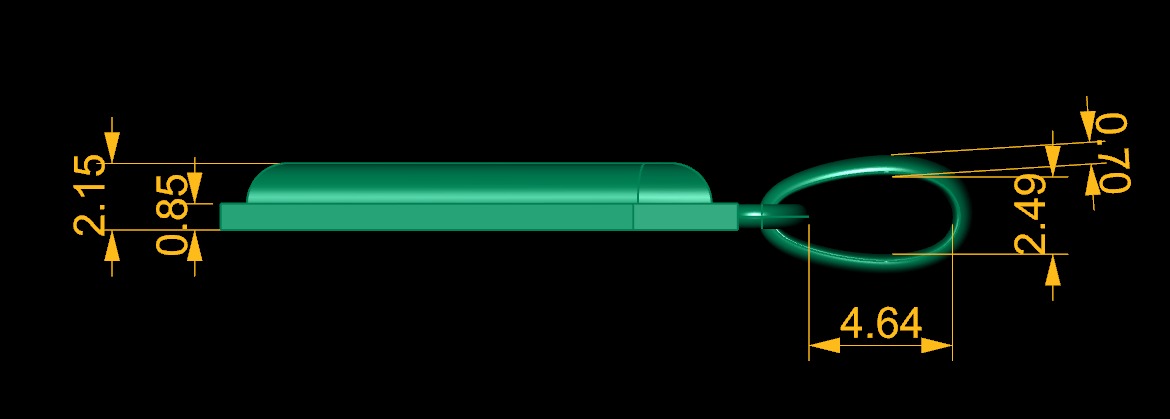 Model 1160 Number 7 Necklace Curved With Border 3D print model_12