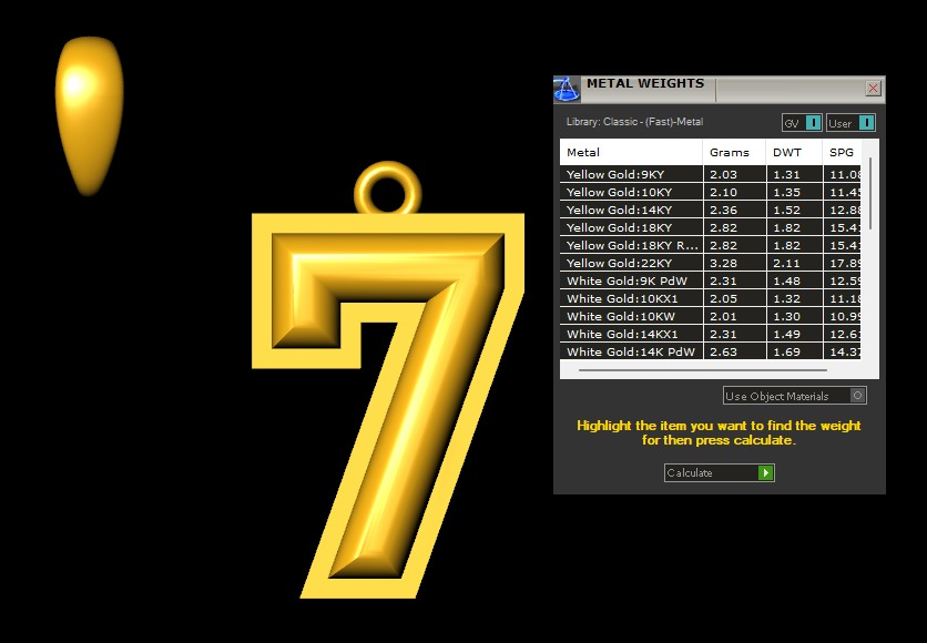 Model 1160 Number 7 Necklace Curved With Border 3D print model_9