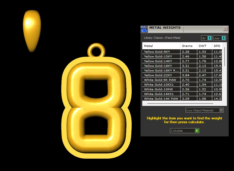 Model 1162 Number 8 Necklace Curved With Border 3D print model_9