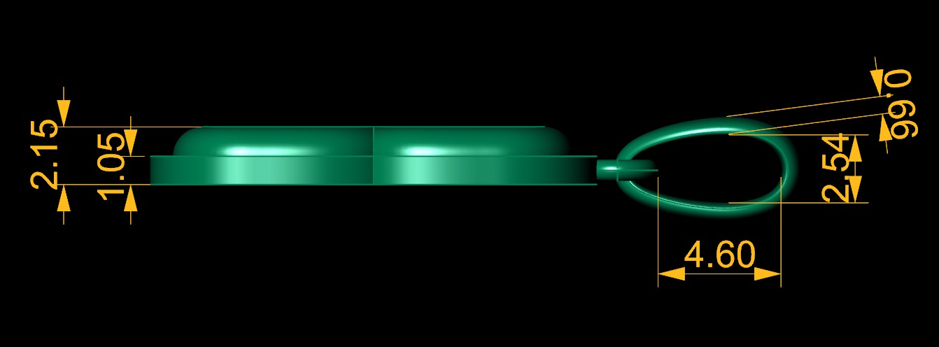 Model 1162 Number 8 Necklace Curved With Border 3D print model_12