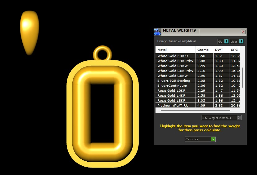 Model 1166 Number 0 Necklace Curved With Border 3D print model_10