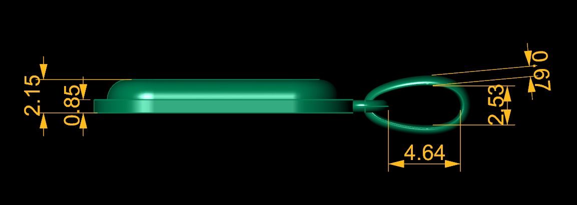 Model 1166 Number 0 Necklace Curved With Border 3D print model_12