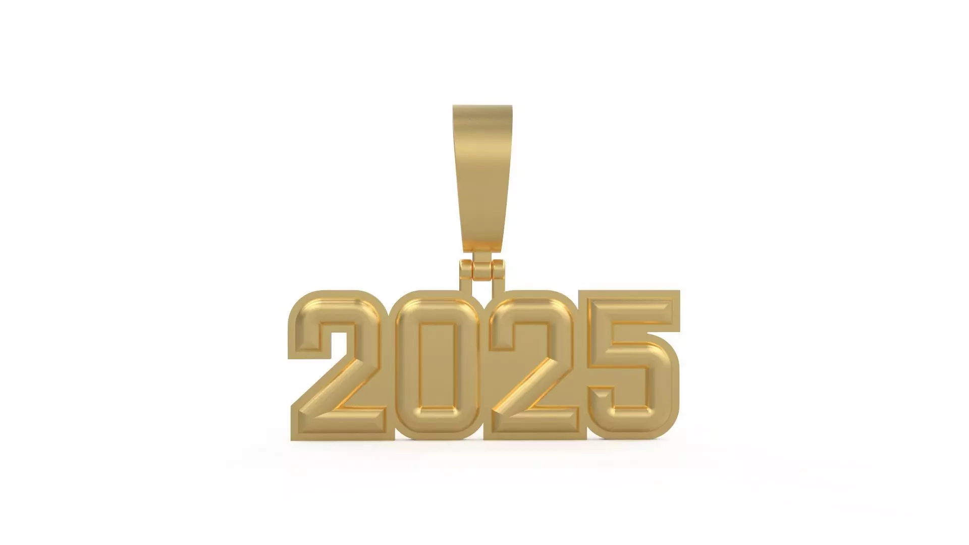 Model 1169 Number 2025 Necklace Curved With Border 3D print model