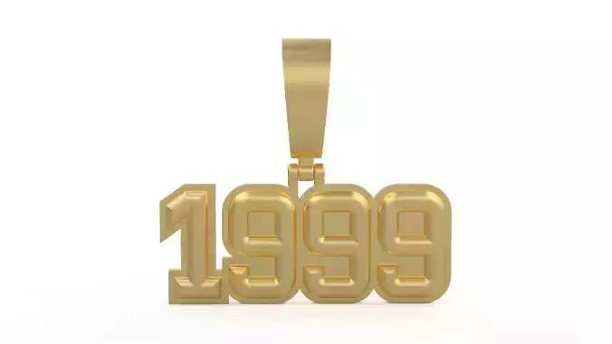 Model 1171 Number 1999 Necklace Curved With Border