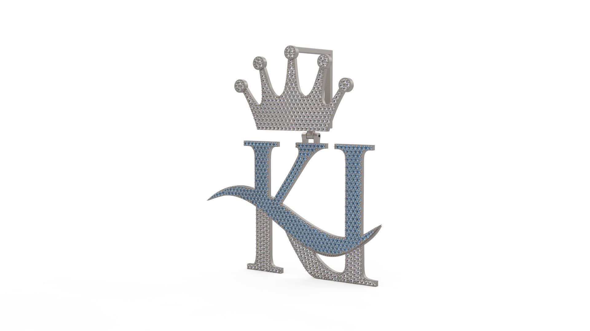 Model 1172 KI Diamond Name Plate Iced Out Honeycomb 3D print model_4