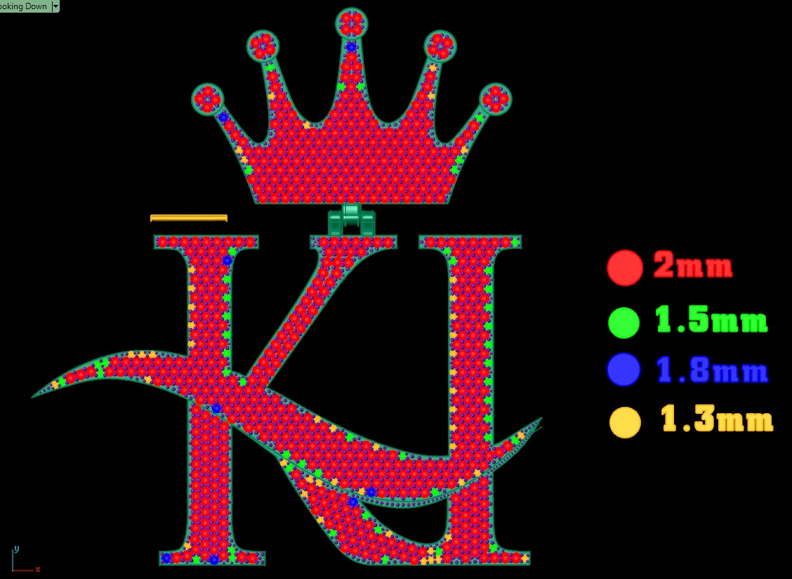 Model 1172 KI Diamond Name Plate Iced Out Honeycomb 3D print model_8