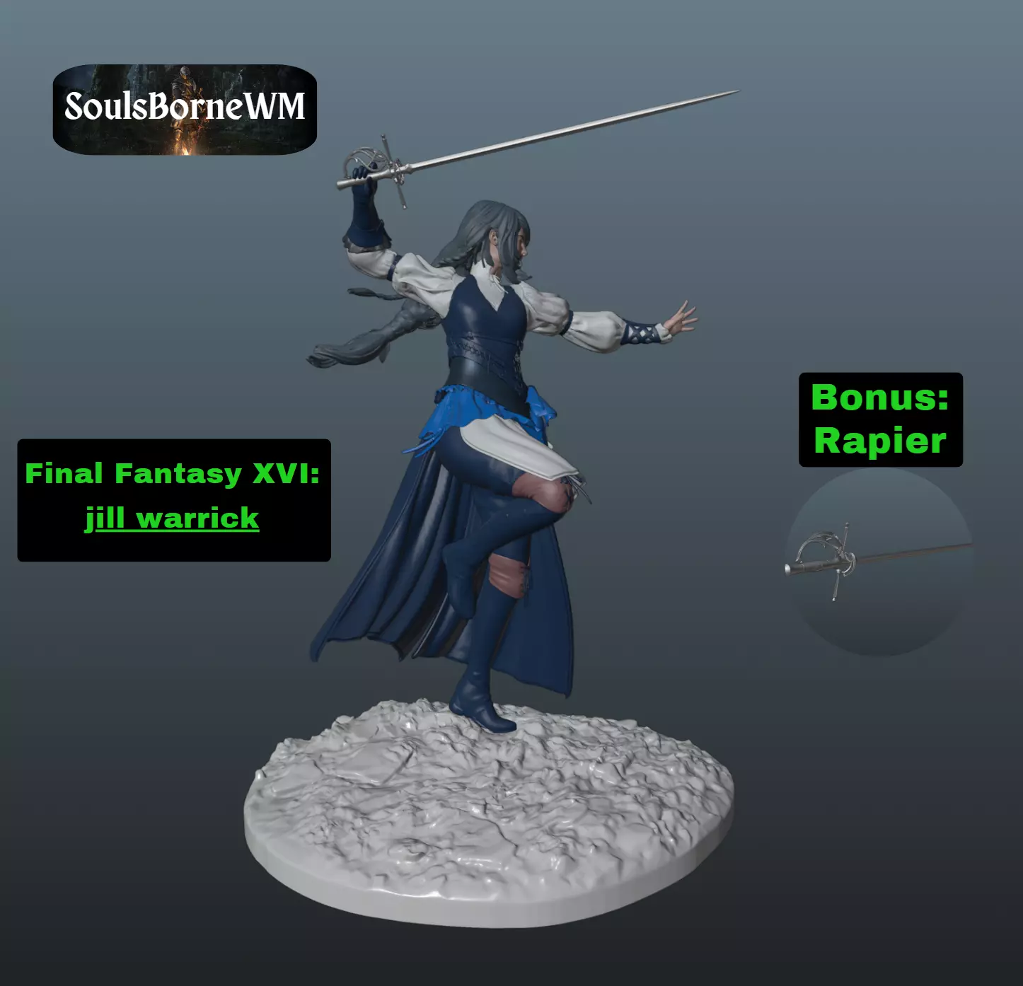 Final Fantasy XVI Jill Warrick 3D print model_0