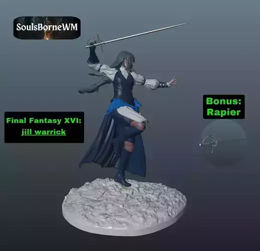 Final Fantasy XVI Jill Warrick 3D print model