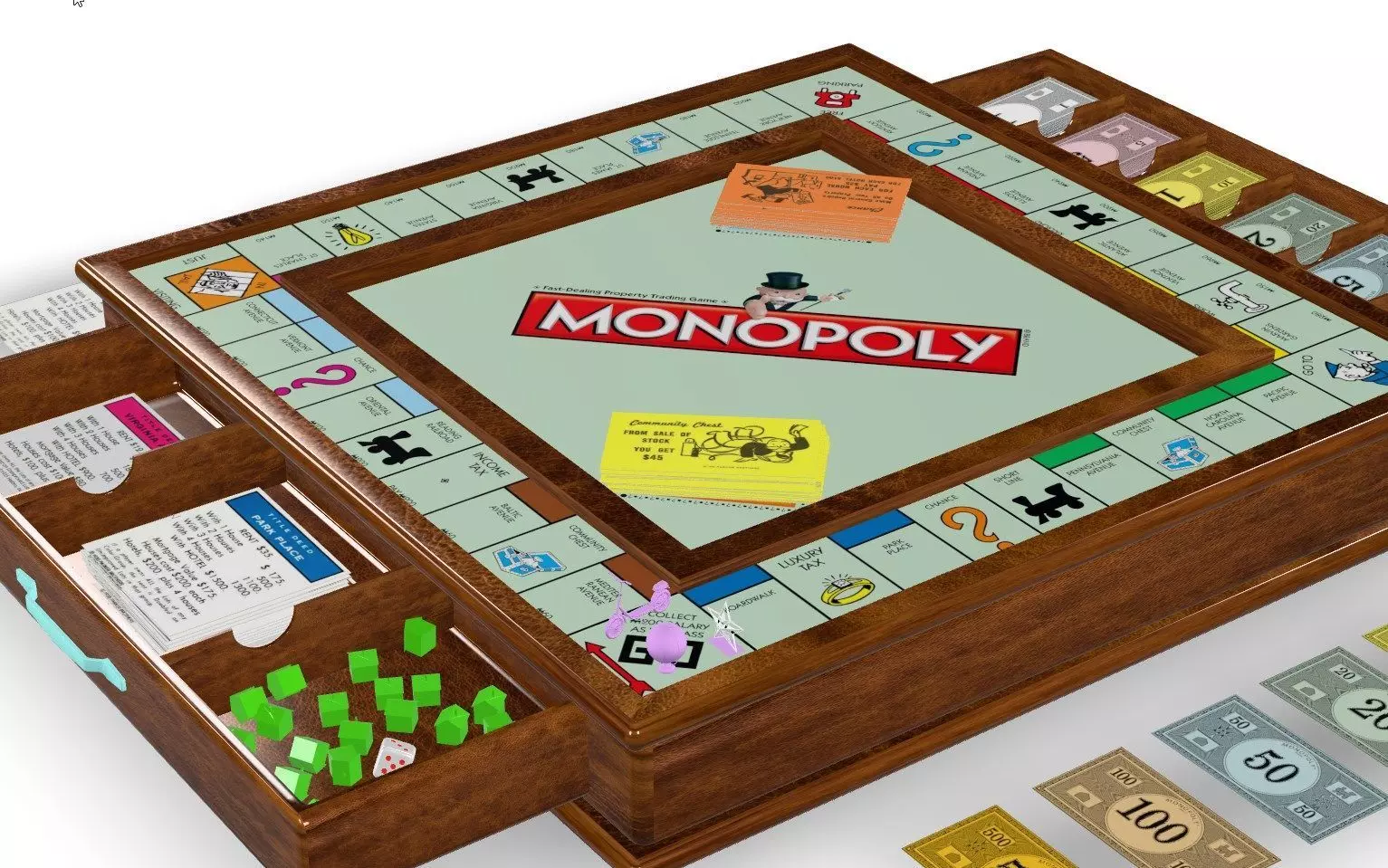 Classic Monopoly 3D model_0