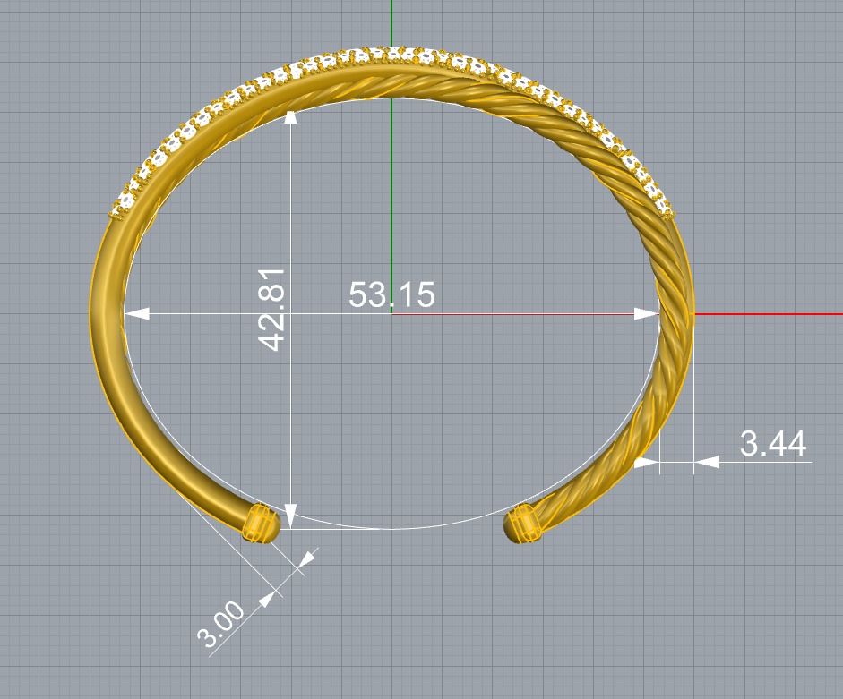 Bracelet David Yurman 3D print model_1