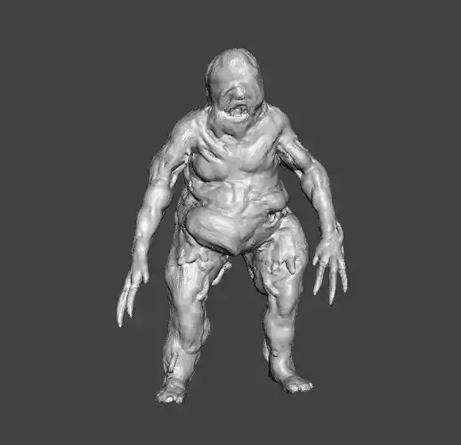 RE7 FAT MOLDED MONSTER MINIATURE MODEL HORROR FANTASY GAMES RPG 3D print model