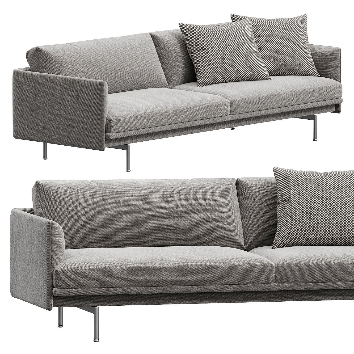 Outline Sofa 3Seater 3D model_1