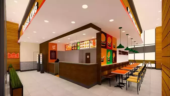 Detailed Burger King Restaurant - Prime Concept 1
