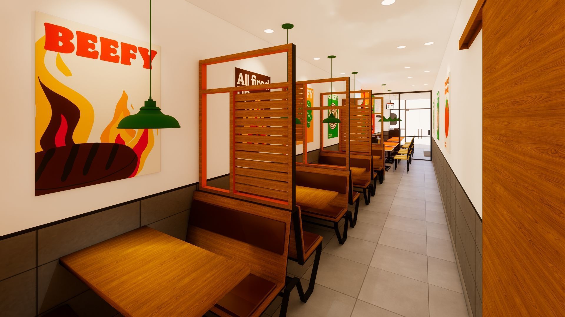 Detailed Burger King Restaurant Design - Prime Concept 2 3D model_3