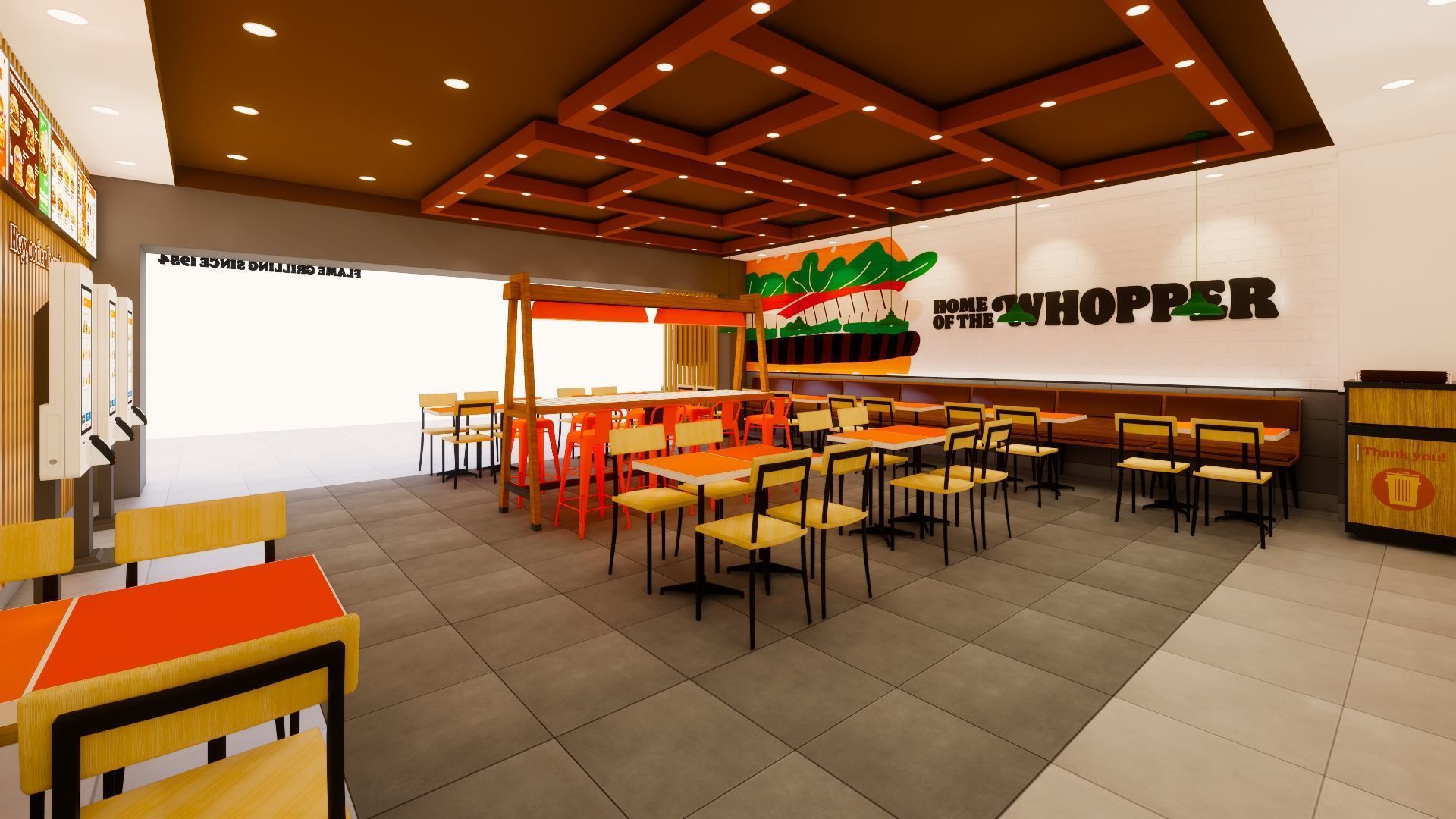 Detailed Burger King Restaurant Design - Prime Concept 2 3D model_18
